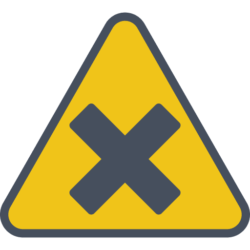Harmful signs bleach warning icon