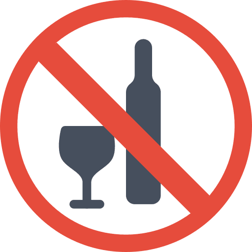 No alcohol forbidden signs warning icon