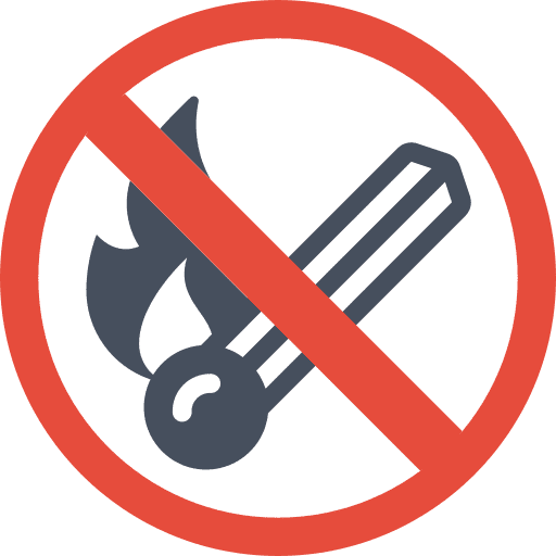 No fire warning forbidden danger icon