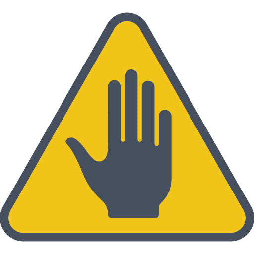 Do not touch caution prohibition signs icon