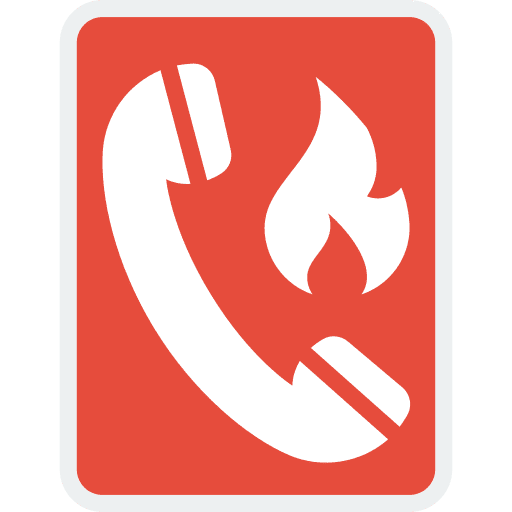 Emergency call phone call danger warning icon