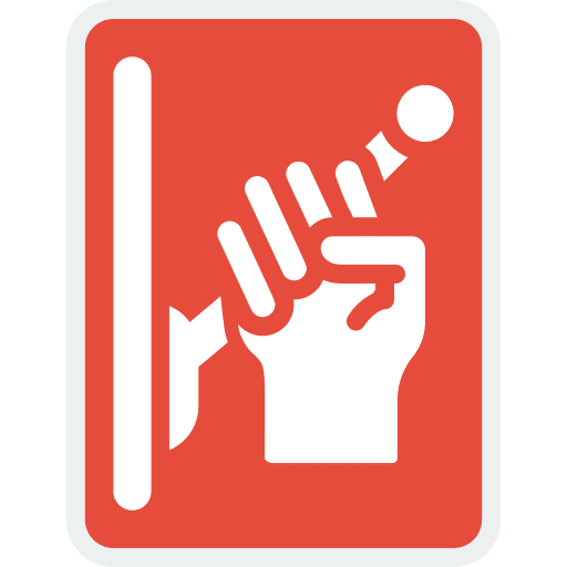 Fire alarm prohibition signaling signs icon