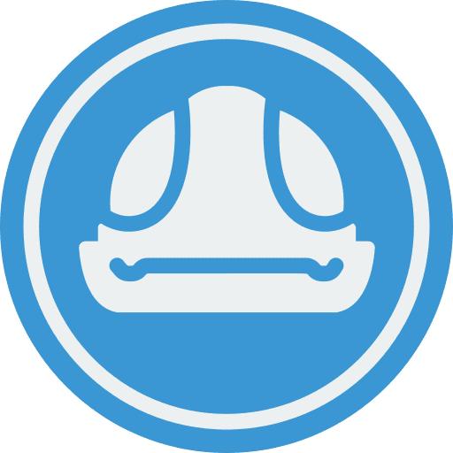 Helmet protection helmet warning icon