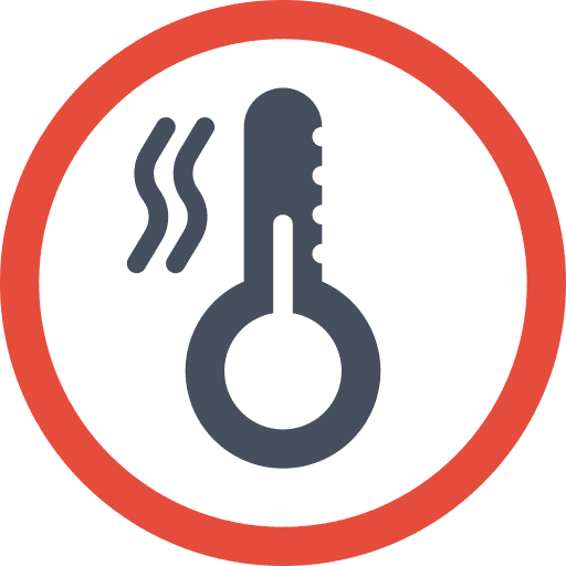 Hot warning signs hot icon