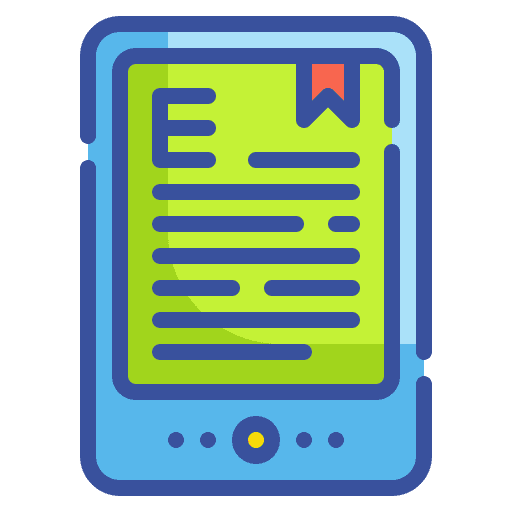 Ebook library reading study icon