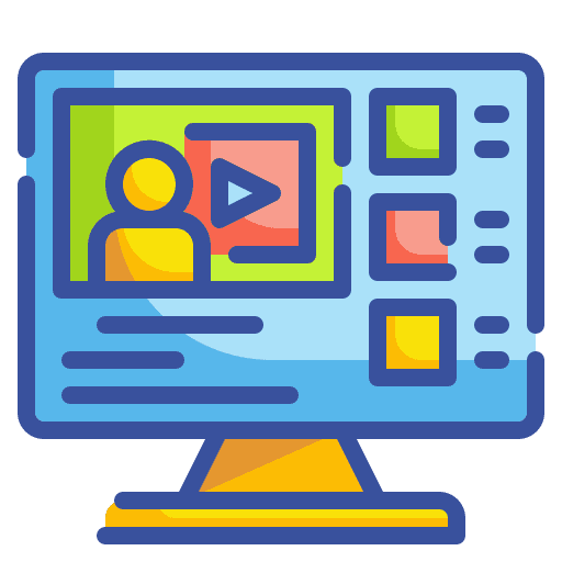 Elearning online learning education tutorial icon