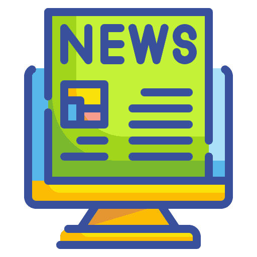 News computer journal newspaper icon