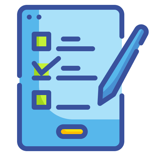 Checklist electronics commerce and shopping technology icon
