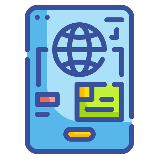 Guide app phone maps and location icon