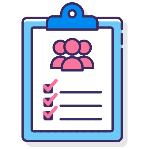 Attendant list document clipboard list icon