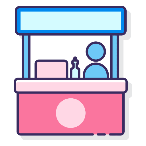 Trade fair fair user stand icon