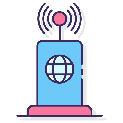 Isp internet isp antenna icon
