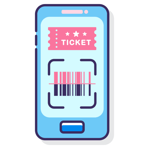 Ticket scanning ticket scanning star scan icon