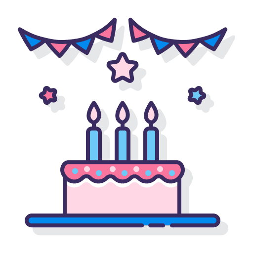 Birthday cake candles birthday cakes icon