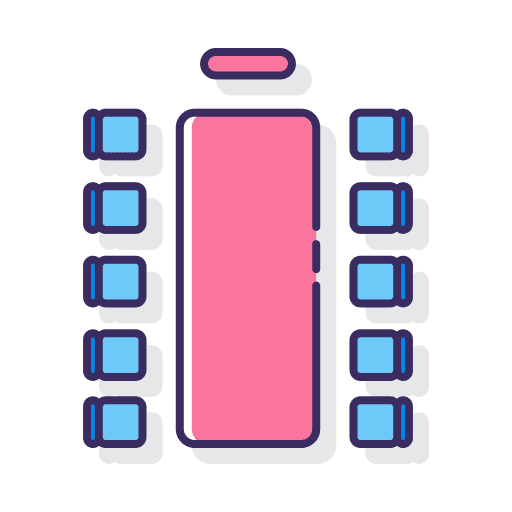 Boardroom company board meeting chairs icon