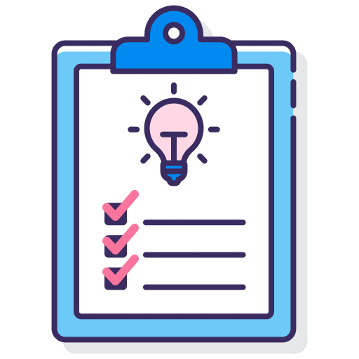 Creation light bulb criteria files and folders icon