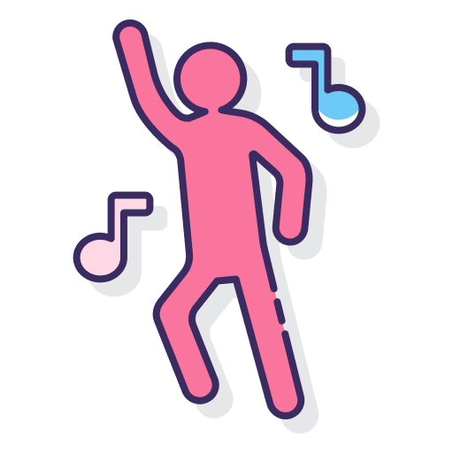 Dance birthday and party happy party icon