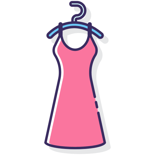 Dress clothing dress femenine icon