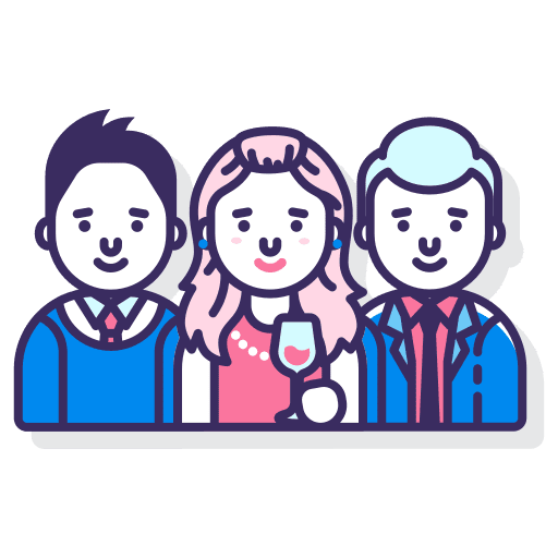 Networking boss meeting event icon