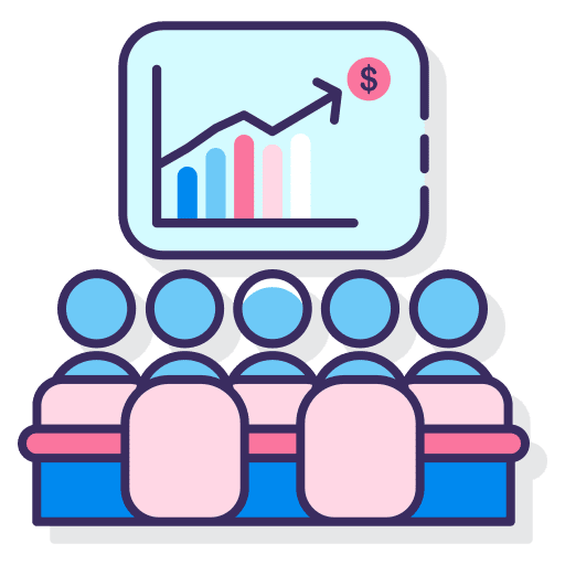 Session meeting employees business icon