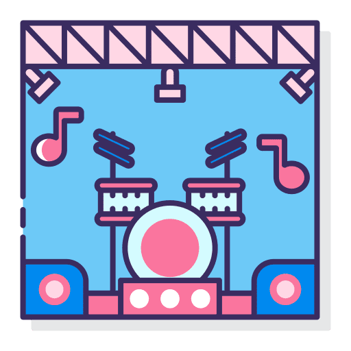 Band drums drum guitar icon