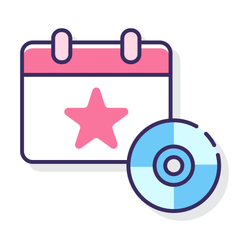 Event management software software star disc icon