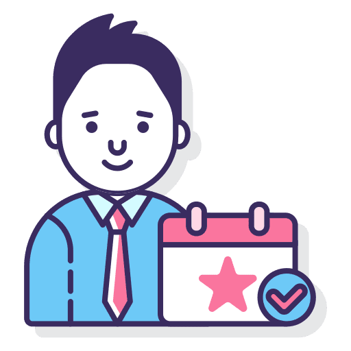 Event planner star check calendar icon