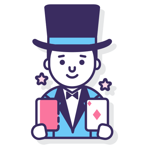 Magician man gentleman occupation icon