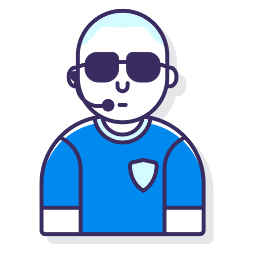 Security agent man avatars icon