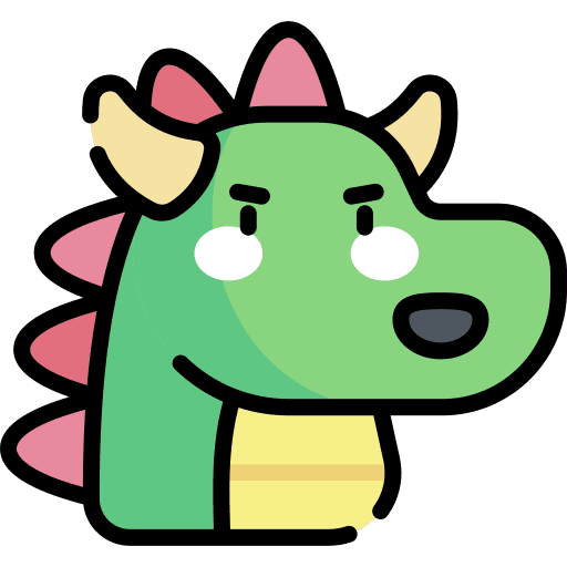 Dragon legend fairy tale folklore icon