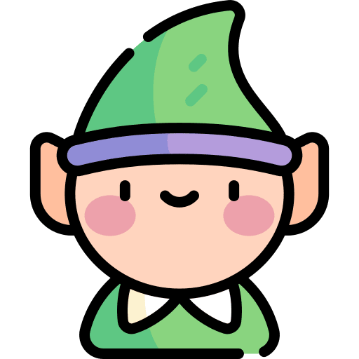 Elf christmas people costume icon