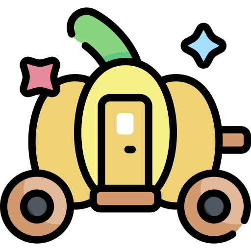 Carriage cinderella carriage pumpkin transport icon