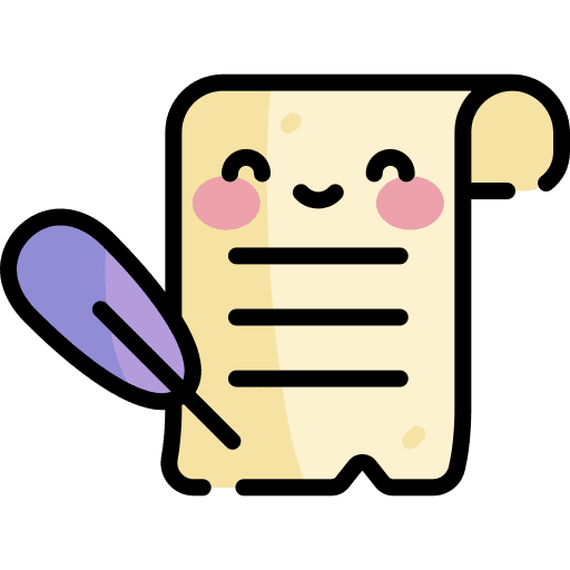 Parchment parchment writing tool feather pen icon