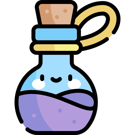 Potion bottle bubbles food icon