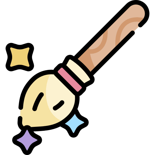 Broom furniture and household clean tools and utensils icon