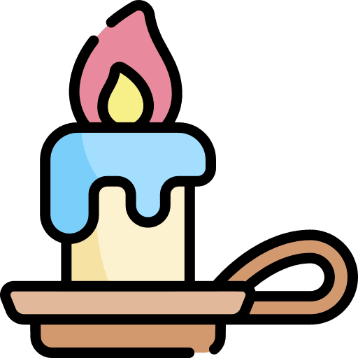 Candle illumination candle furniture and household icon