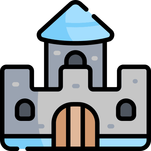 Castle construction arquitechture architecture and city icon