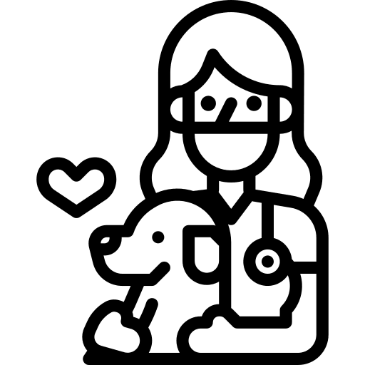 Veterinarian job woman veterinarian icon