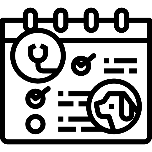 Calendar organization veterinarian veterinary icon