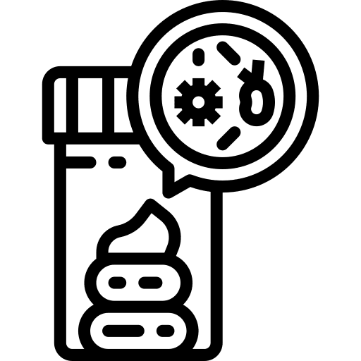 Feces test healthcare and medical feces icon