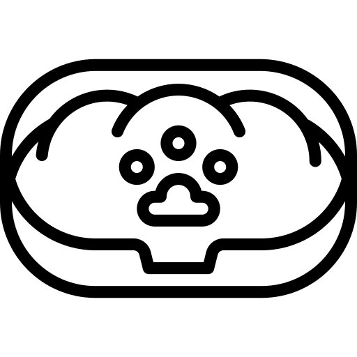 Pet bed sleep rest pet bed icon