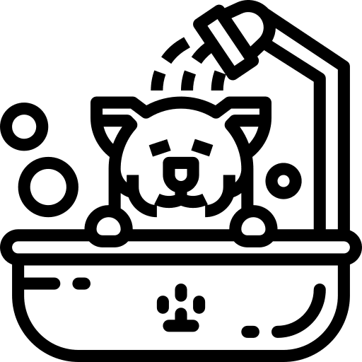 Pet paw healthcare and medical animal icon