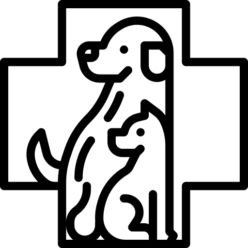 Veterinary attention veterinary healthcare and medical icon