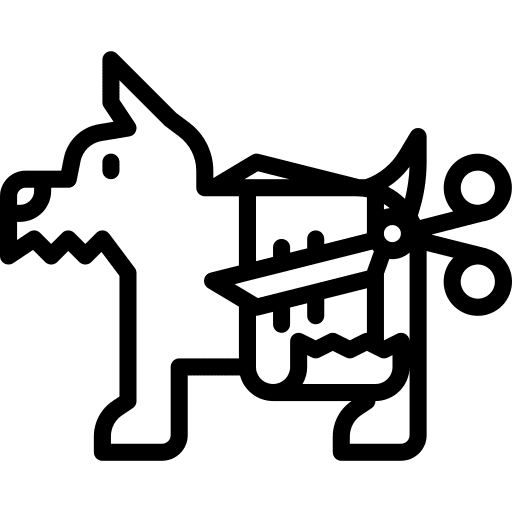 Pet beauty saloon animal healthcare and medical icon