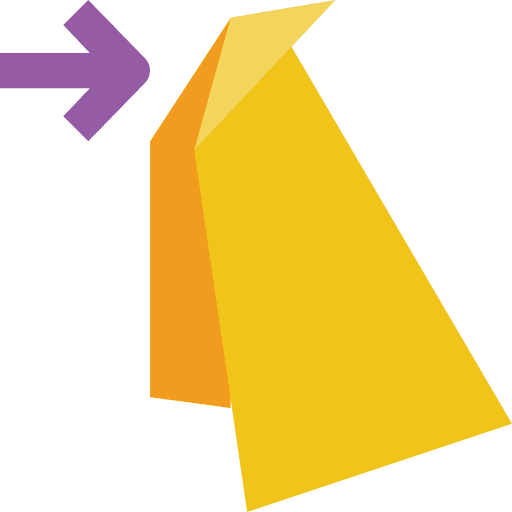 Fold art and design art paper icon