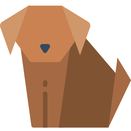 Dog art and design art paper icon