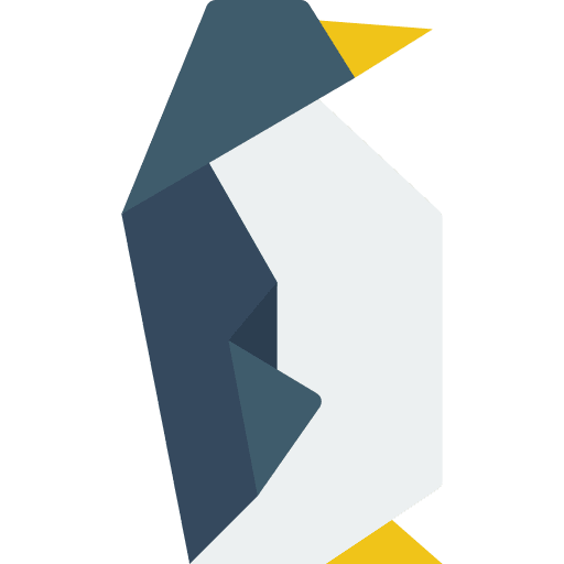 Penguin art and design art paper icon