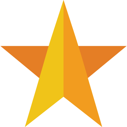 Star origami gold star paper icon