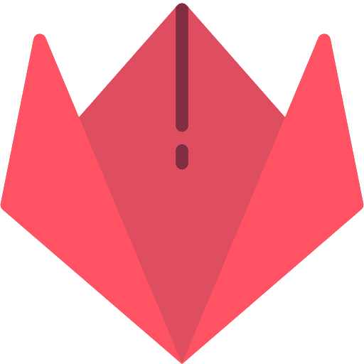 Tulip origami paper art icon