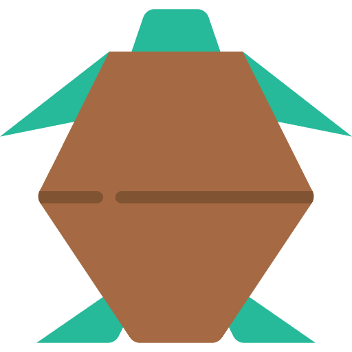Turtle art paper origami icon